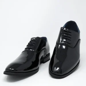 Zapatos Oxford de charol negro para hombre